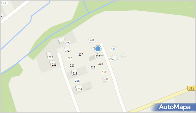 Krupe, Krupe, 237, mapa Krupe