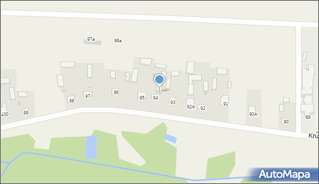 Krupe, Krupe, 94A, mapa Krupe