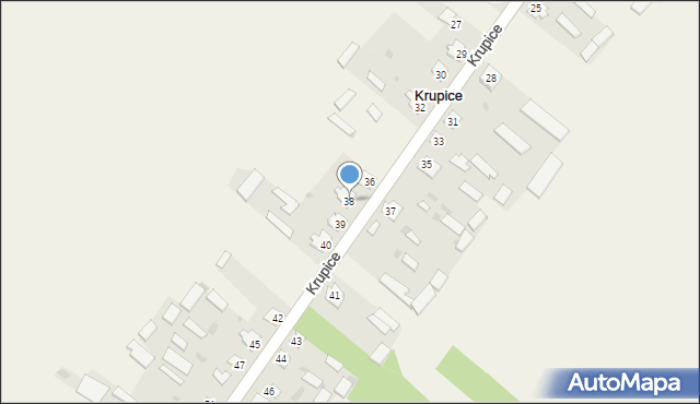 Krupice, Krupice, 38, mapa Krupice