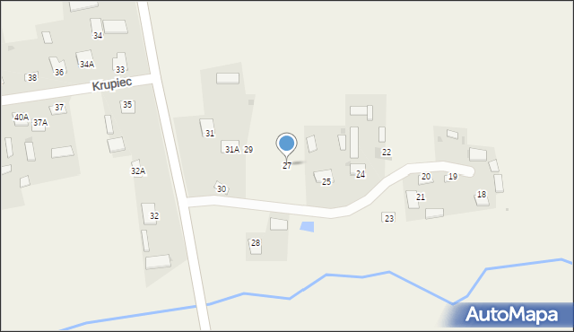 Krupiec, Krupiec, 27, mapa Krupiec