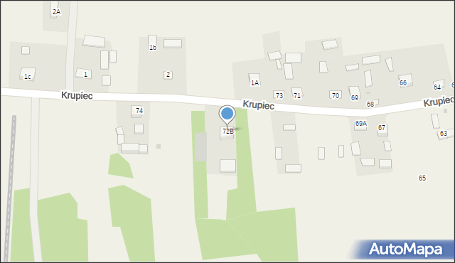 Krupiec, Krupiec, 72B, mapa Krupiec