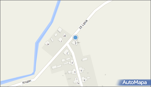Krupin, Krupin, 3, mapa Krupin