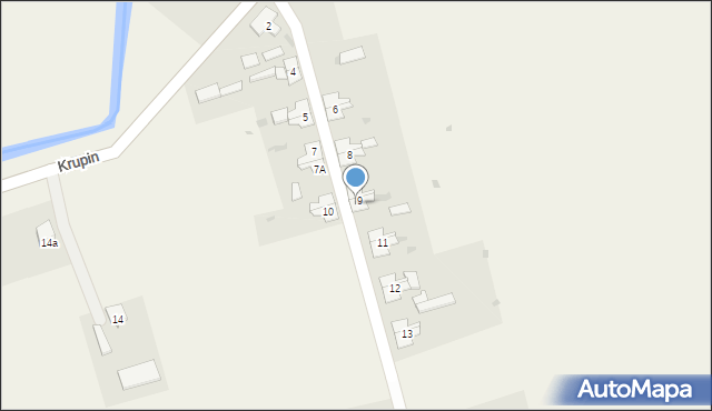 Krupin, Krupin, 9a, mapa Krupin