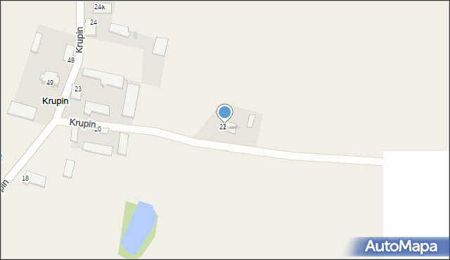 Krupin, Krupin, 22/2, mapa Krupin