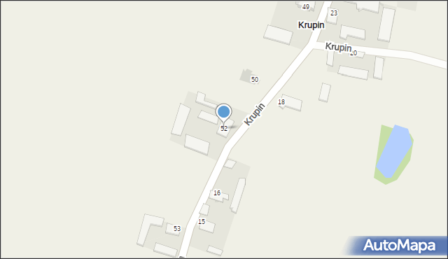 Krupin, Krupin, 52, mapa Krupin