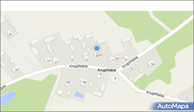 Krupińskie, Krupińskie, 10, mapa Krupińskie