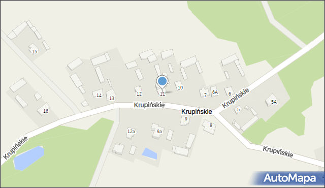 Krupińskie, Krupińskie, 11, mapa Krupińskie