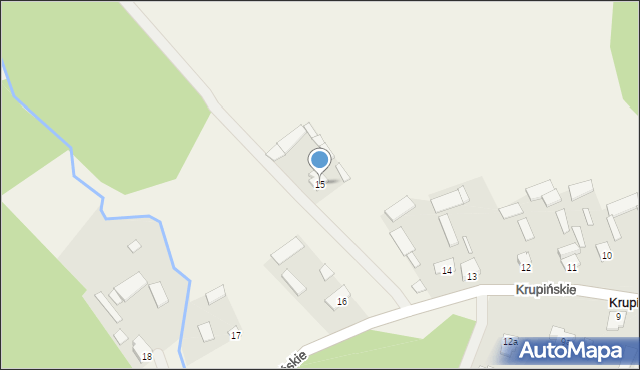 Krupińskie, Krupińskie, 15, mapa Krupińskie