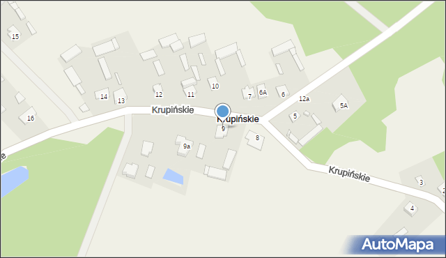 Krupińskie, Krupińskie, 9, mapa Krupińskie