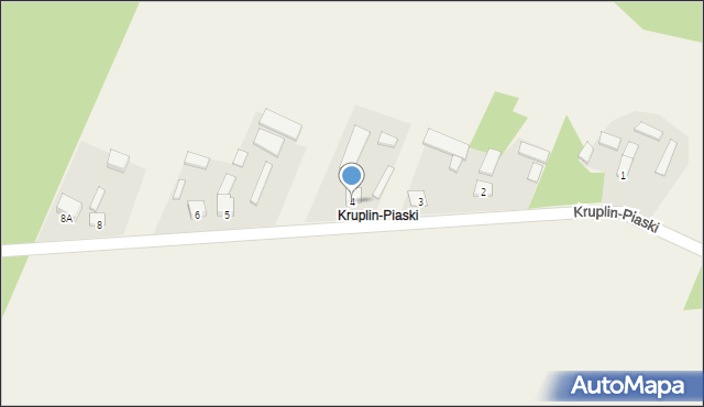 Kruplin Radomszczański, Kruplin-Piaski, 4, mapa Kruplin Radomszczański