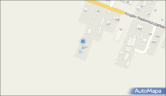Kruplin Radomszczański, Kruplin Radomszczański, 60b, mapa Kruplin Radomszczański
