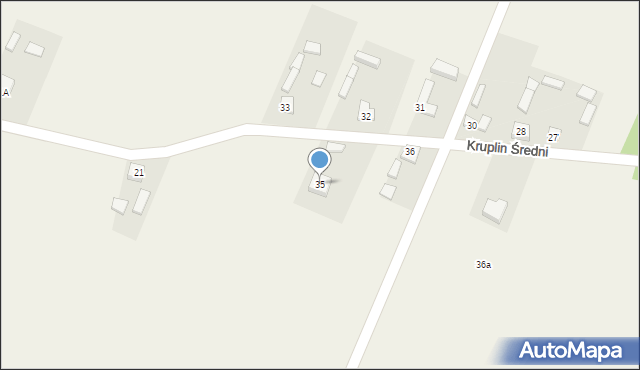Kruplin Radomszczański, Kruplin Średni, 35, mapa Kruplin Radomszczański