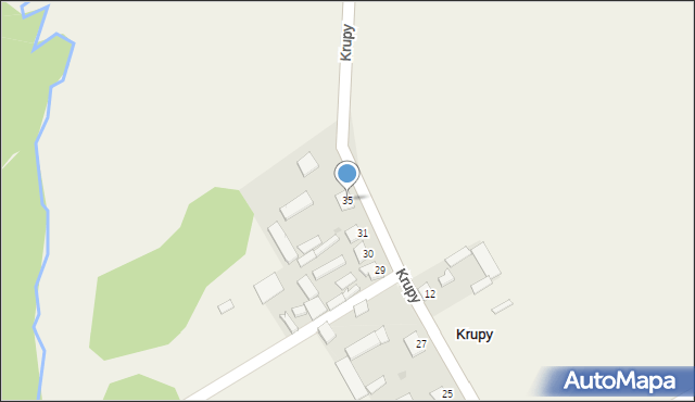 Krupy, Krupy, 35, mapa Krupy