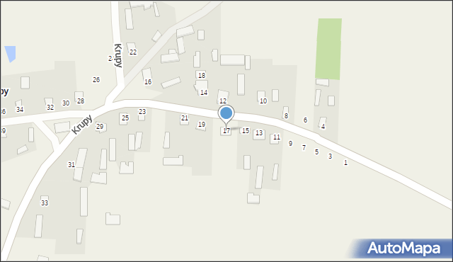 Krupy, Krupy, 17, mapa Krupy