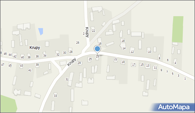 Krupy, Krupy, 23, mapa Krupy