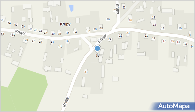 Krupy, Krupy, 31, mapa Krupy