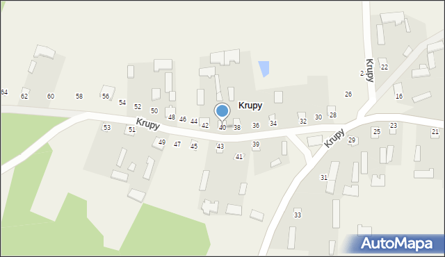 Krupy, Krupy, 40, mapa Krupy