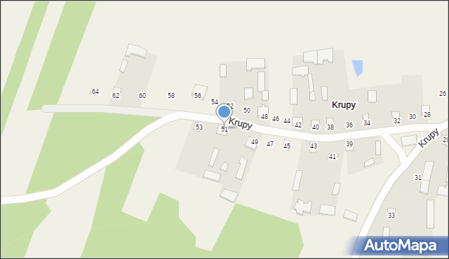 Krupy, Krupy, 51, mapa Krupy