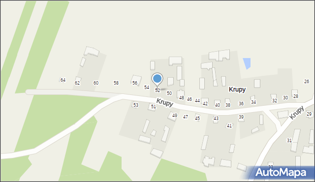 Krupy, Krupy, 52, mapa Krupy