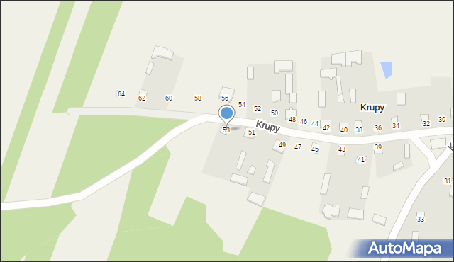 Krupy, Krupy, 53, mapa Krupy