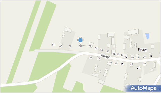 Krupy, Krupy, 58, mapa Krupy