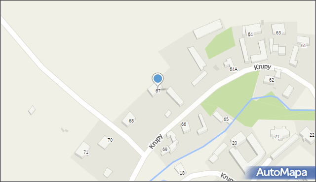 Krupy, Krupy, 67, mapa Krupy