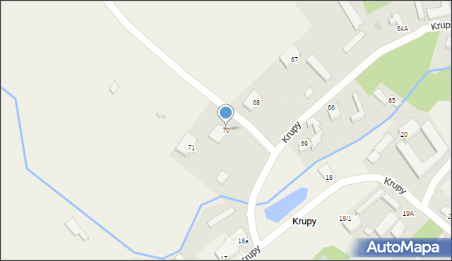 Krupy, Krupy, 70, mapa Krupy