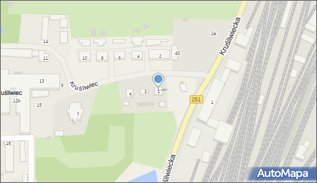 Kruśliwiec, Kruśliwiec, 1, mapa Kruśliwiec