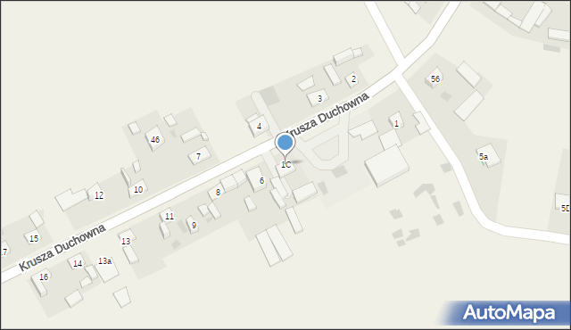 Krusza Duchowna, Krusza Duchowna, 1C, mapa Krusza Duchowna