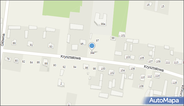 Krusze, Krusze, 34a, mapa Krusze