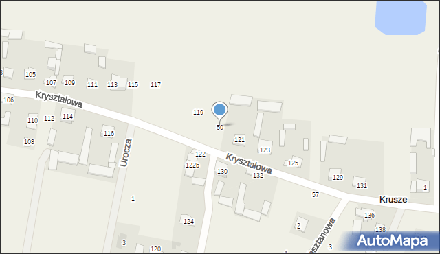 Krusze, Krusze, 50, mapa Krusze