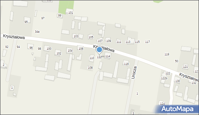 Krusze, Kryształowa, 112, mapa Krusze