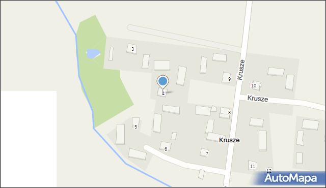 Krusze, Krusze, 4, mapa Krusze