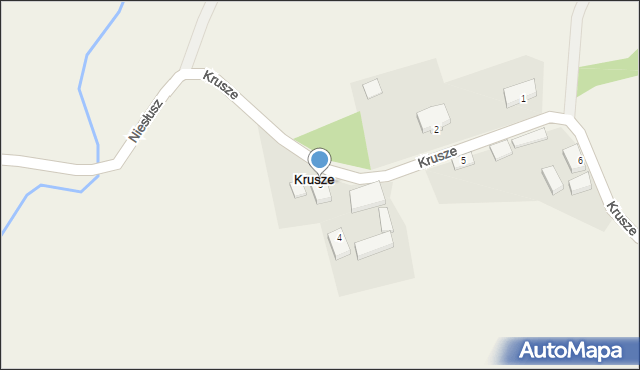 Krusze, Krusze, 3, mapa Krusze