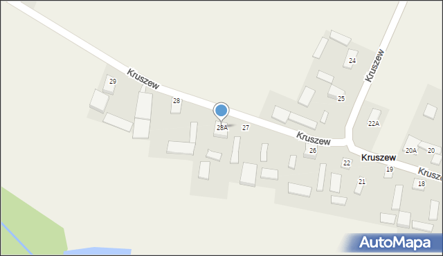 Kruszew, Kruszew, 28A, mapa Kruszew