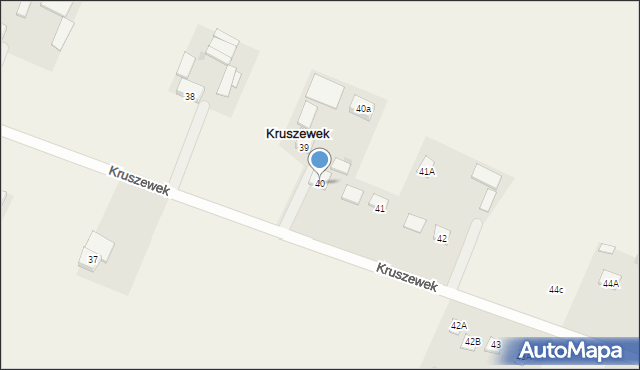 Kruszew, Kruszew, 40, mapa Kruszew