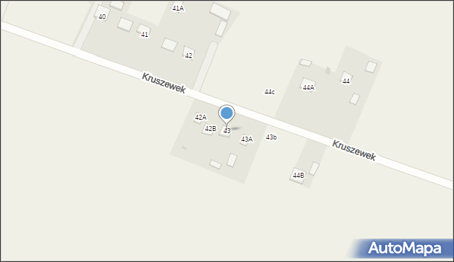 Kruszew, Kruszew, 43, mapa Kruszew