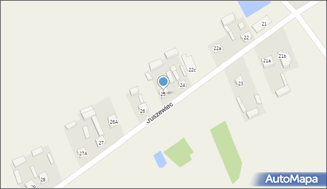 Kruszewiec, Kruszewiec, 25, mapa Kruszewiec