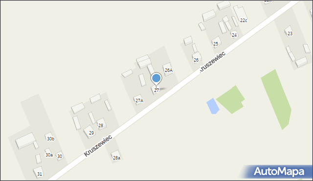 Kruszewiec, Kruszewiec, 27, mapa Kruszewiec
