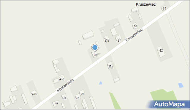 Kruszewiec, Kruszewiec, 38, mapa Kruszewiec