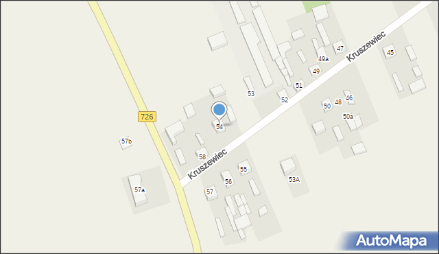 Kruszewiec, Kruszewiec, 54, mapa Kruszewiec