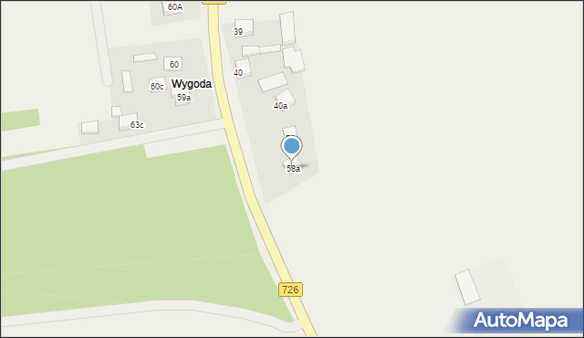 Kruszewiec, Kruszewiec, 58a, mapa Kruszewiec