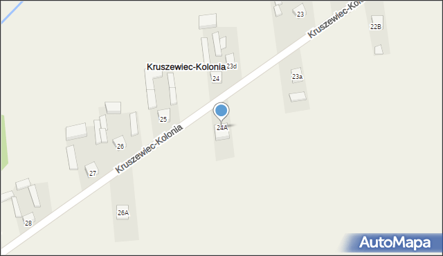 Kruszewiec-Kolonia, Kruszewiec-Kolonia, 24A, mapa Kruszewiec-Kolonia