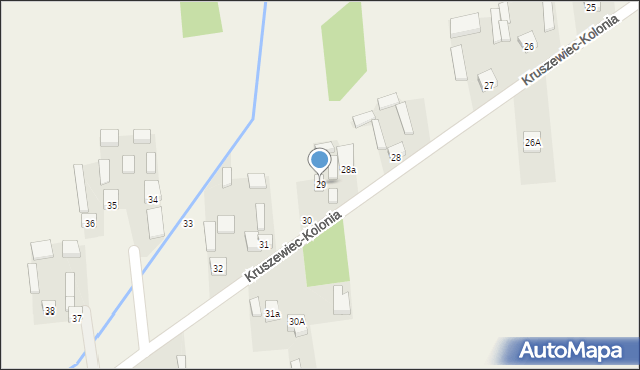 Kruszewiec-Kolonia, Kruszewiec-Kolonia, 29, mapa Kruszewiec-Kolonia