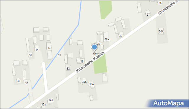 Kruszewiec-Kolonia, Kruszewiec-Kolonia, 30, mapa Kruszewiec-Kolonia