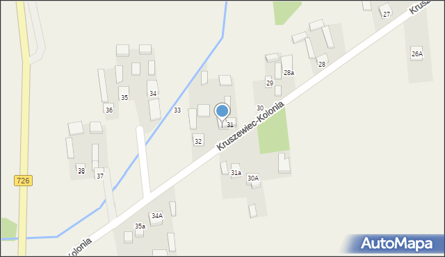 Kruszewiec-Kolonia, Kruszewiec-Kolonia, 31b, mapa Kruszewiec-Kolonia