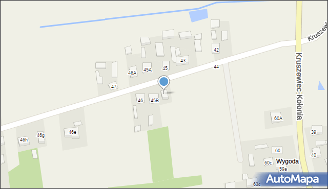 Kruszewiec-Kolonia, Kruszewiec-Kolonia, 45C, mapa Kruszewiec-Kolonia