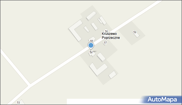 Kruszewo, Kruszewo, 54, mapa Kruszewo