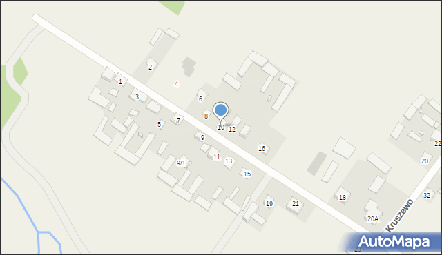Kruszewo, Kruszewo, 10, mapa Kruszewo
