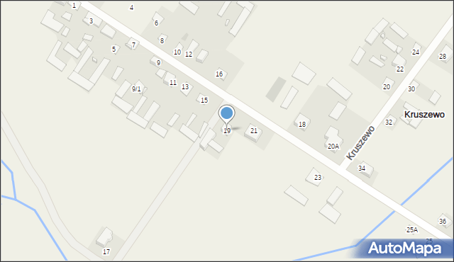 Kruszewo, Kruszewo, 19, mapa Kruszewo